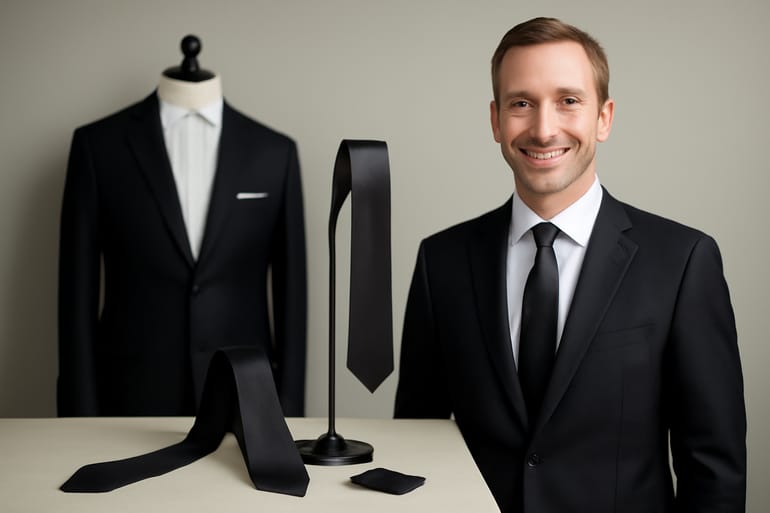 Best Fabrics for Solid Black Neckties: Silk, Wool