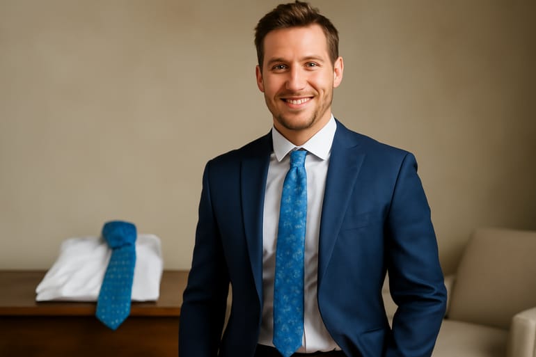 Blue Floral Satin Neckties: Color & Styling Guide