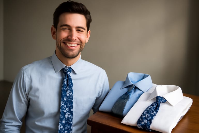 Pairing Blue Floral Neckties with Shirts: Best Practices