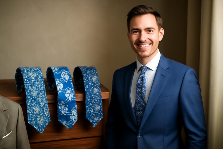 Blue Floral Neckties: Color Theory and Styling Guide
