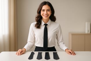 Black necktie width tips for different necklines