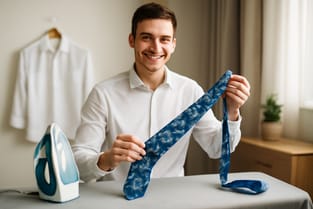 Care Guide for Blue Floral Neckties: Wrinkles & More