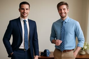 Blue Floral Neckties: Business vs Casual Styling