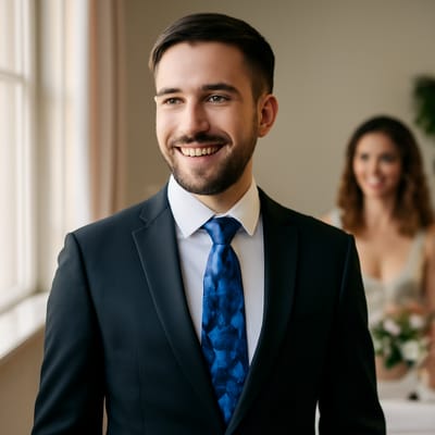 Satin blue floral ties: when does the shine help—and when does it hurt?