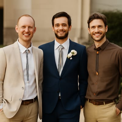 How do you choose the right bolo tie for your wedding role?