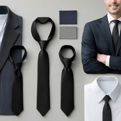 How do fabric, knot size, and outfit type affect width choice?