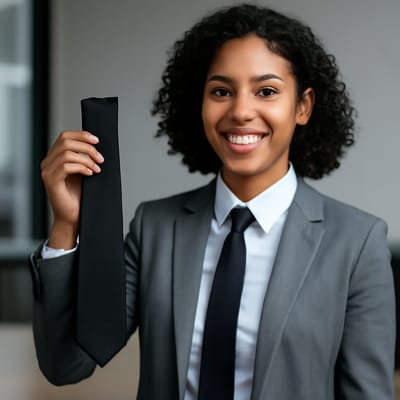 What width works best for formal and office black neckties?