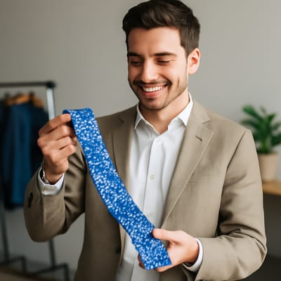 How do you pick silk quality without touching the tie?
