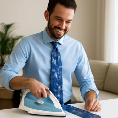 Silk care for blue floral ties: how to keep color and shape
