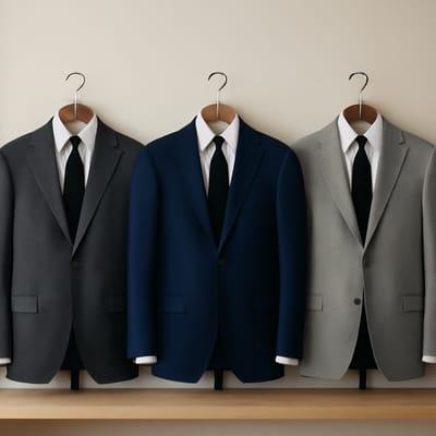 What suit colors work best with a black tie (and why)?