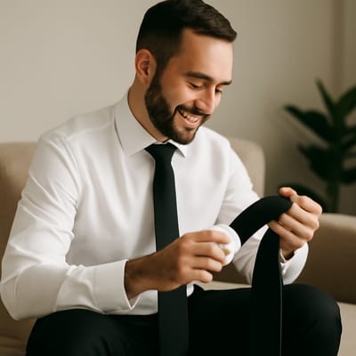 Spills happen: what’s the safest way to remove stains from a black tie?