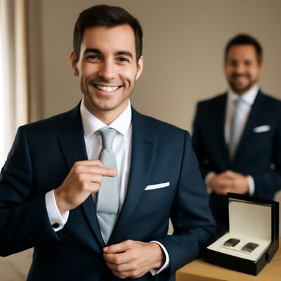 Which tie clip styles look best with cufflinks sets?