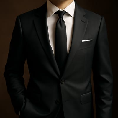 What fabrics and finishes make a 7 cm necktie look more formal?