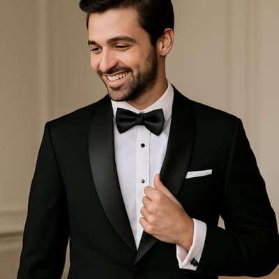 Shawl lapel (black tie): should you wear a tie clip at all?