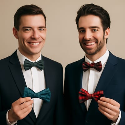 Classic vs modern tartan bow tie styles: which suits your wedding?