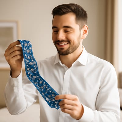 Why does your blue floral necktie wrinkle so easily?