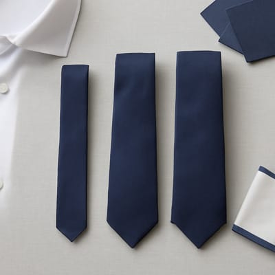 How does a 7 cm tie compare with slim and wide neckties?