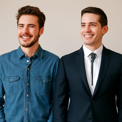 Where should the slide sit for casual vs formal outfits?