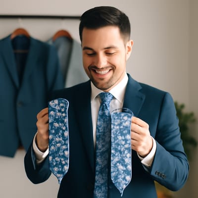 How do you choose the right blue tone so it matches the wedding colors?