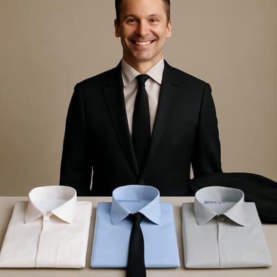 Which shirts pair best with a solid black tie?