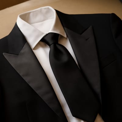 Which fabrics and textures suit a formal black tie look?