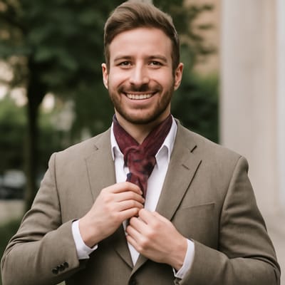 Alternative styles: how to tie a cravat without a pin